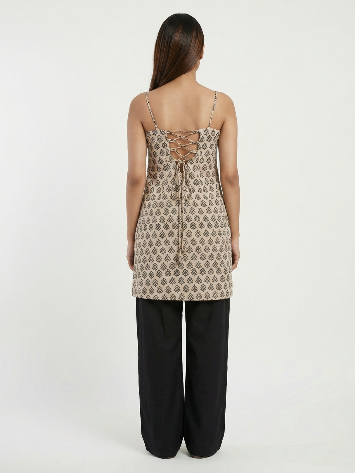Aalam Noodle Strap Corset Kurti