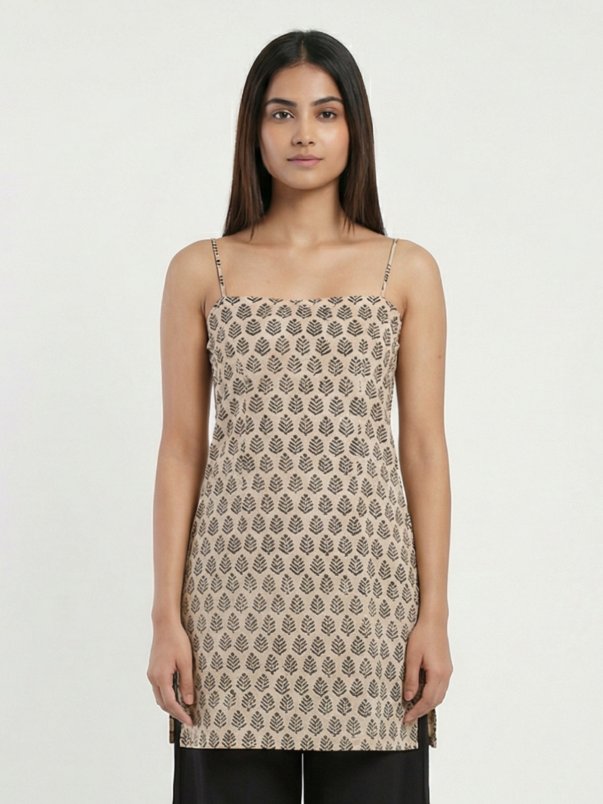 Aalam Noodle Strap Corset Kurti